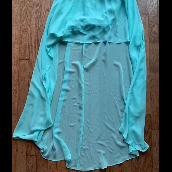 deb high low strapless dress - Picture 2 of 7